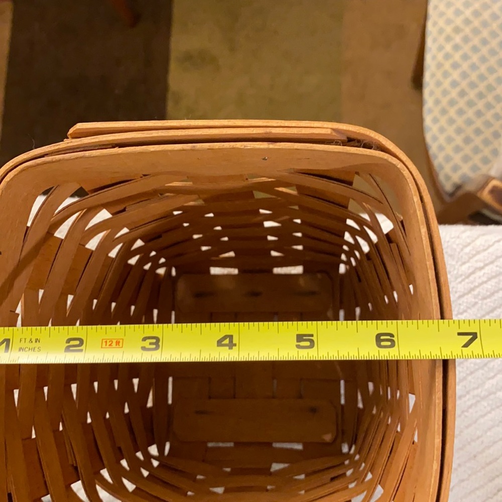 1994 Vintage Longaberger Handwoven Brown Collectible Basket Size 8.5” X 7” - Picture 8 of 11